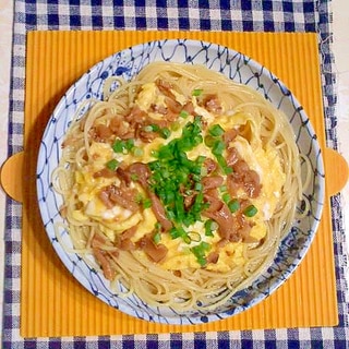 オムレツのせキノコパスタ♪